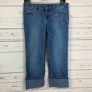 Paris Blues Jeans Capri Wide Cuff Straight Leg